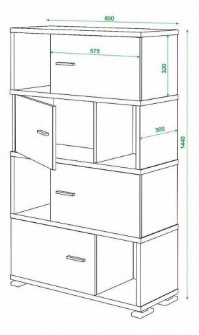 Тумба комбинированная Домино СБ-30/4 в Пойковском - poikovskii.mebel24.online | фото 2