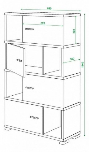 Тумба комбинированная Домино СБ-30/4 в Пойковском - poikovskii.mebel24.online | фото 3