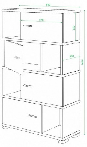 Тумба комбинированная Домино СБ-30/4 в Пойковском - poikovskii.mebel24.online | фото 3