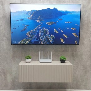 Тумба подвесная под ТВ LINES MTV3-MA 900 Бежевый (Леда-М 10.1.5) в Пойковском - poikovskii.mebel24.online | фото 3