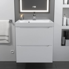 Тумба с раковиной Uperwood Tanos 50 см, подвесная, белая матовая в Пойковском - poikovskii.mebel24.online | фото 10