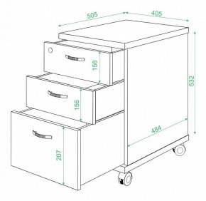 Тумбочка Домино ТС-2 в Пойковском - poikovskii.mebel24.online | фото 3