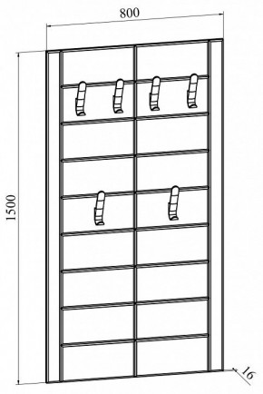 Вешалка настенная Изабель ИЗ-80 в Пойковском - poikovskii.mebel24.online | фото 2