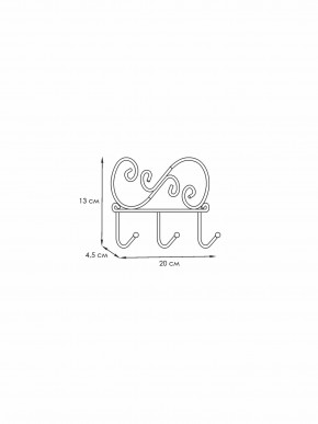ВН 275 Ч Вешалка настенная "Кружева 3" Черный в Пойковском - poikovskii.mebel24.online | фото 2