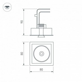 Встраиваемый светильник Arlight CL-SIMPLE-S80x80-9W Day4000 (BK, 45 deg) 026875 в Пойковском - poikovskii.mebel24.online | фото 9